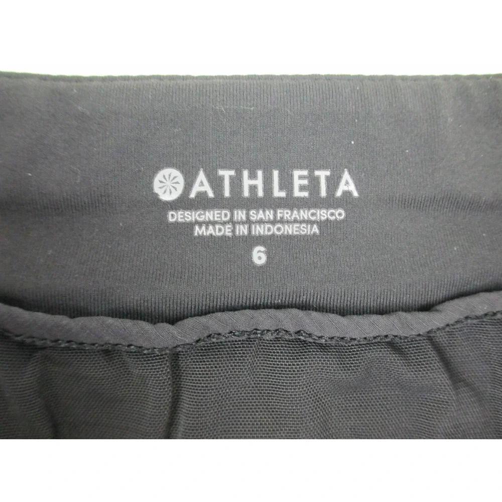 Athleta Shorts Womens 8 Black Chino‎ Bermuda Casual Ladies*
